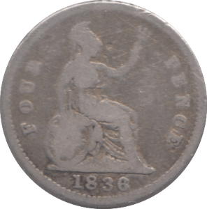 1836 FOURPENCE ( FAIR ) - Fourpence - Cambridgeshire Coins
