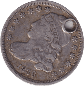1836 SILVER 10 CENTS USA - SILVER WORLD COINS - Cambridgeshire Coins