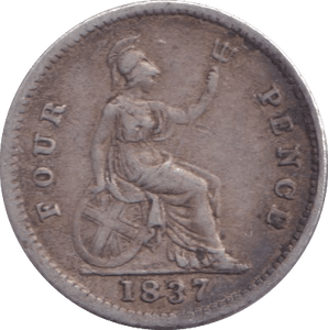 1837 FOURPENCE ( FINE ) - Fourpence - Cambridgeshire Coins