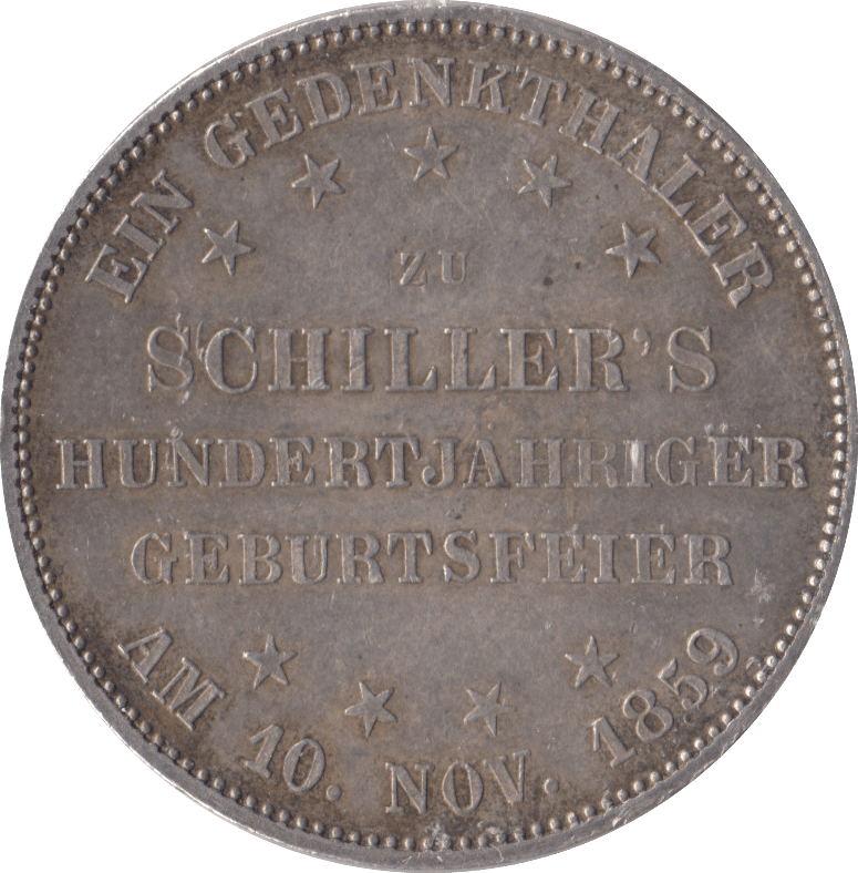 1839 SILVER THALER FRANKFURT - SILVER WORLD COINS - Cambridgeshire Coins