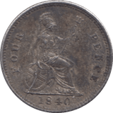 1840 FOURPENCE ( GVF ) - Fourpence - Cambridgeshire Coins