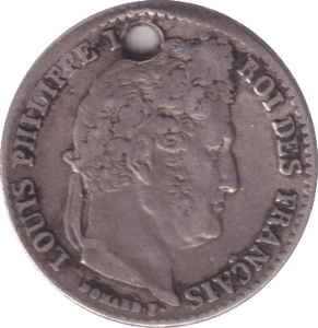 1840 SILVER 1/4 FRANCE - SILVER WORLD COINS - Cambridgeshire Coins