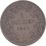 1841 BAVARIA SILVER ONE GULDEN - SILVER WORLD COINS - Cambridgeshire Coins
