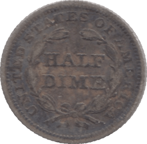 1841 SILVER HALF DIME USA - SILVER WORLD COINS - Cambridgeshire Coins