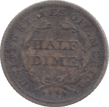 1841 SILVER HALF DIME USA - SILVER WORLD COINS - Cambridgeshire Coins