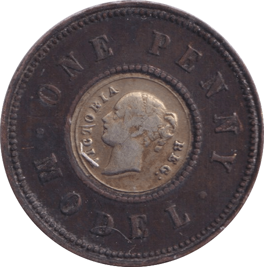 1842 ONE PENNY TOY MONEY - TOY MONEY - Cambridgeshire Coins
