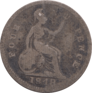 1848 FOURPENCE ( FAIR ) - Fourpence - Cambridgeshire Coins