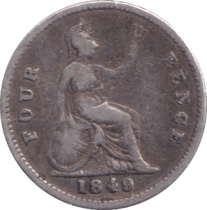 1849 FOURPENCE ( FAIR ) - Fourpence - Cambridgeshire Coins