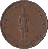 1852 PENNY BANK TOKEN CANADA - WORLD COINS - Cambridgeshire Coins