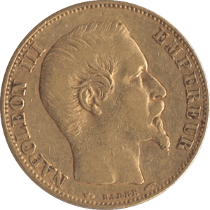 1854 GOLD 20 FRANCS FRANCE ( A ) NAPOLEON III - Gold World Coins - Cambridgeshire Coins
