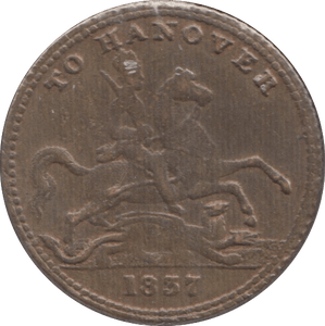 1854 TO HANOVER TOKEN ( VF ) - Token - Cambridgeshire Coins