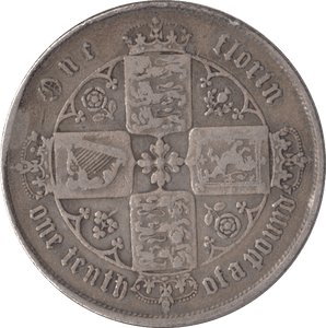 1860 FLORIN ( FINE ) - FLORIN - Cambridgeshire Coins