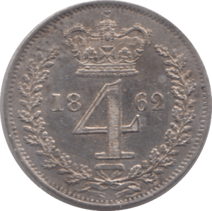 1862 MAUNDY FOURPENCE ( AUNC ) - Maundy Coins - Cambridgeshire Coins