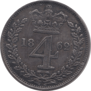 1862 MAUNDY FOURPENCE ( EF ) - Maundy Coins - Cambridgeshire Coins