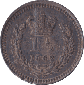 1862 THREE HALF PENCE ( EF ) - Three Half Pence - Cambridgeshire Coins