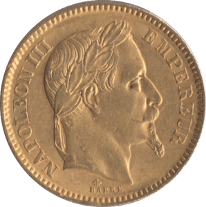 1863 GOLD 20 FRANCS FRANCE - Gold World Coins - Cambridgeshire Coins