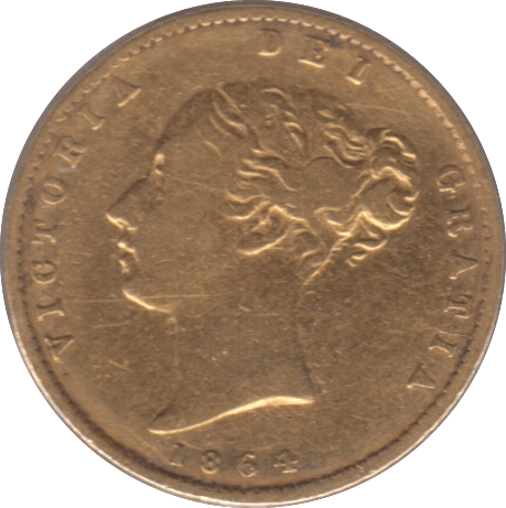 1864 GOLD HALF SOVEREIGN ( GF ) - Half Sovereign - Cambridgeshire Coins