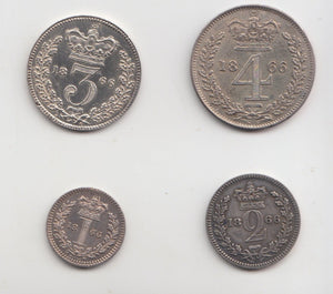1866 MAUNDY SET VICTORIA - Maundy Set - Cambridgeshire Coins