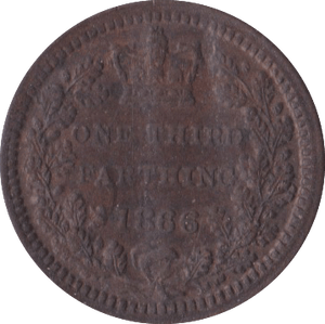 1866 ONE THIRD FARTHING ( EF ) B - One Third Farthing - Cambridgeshire Coins
