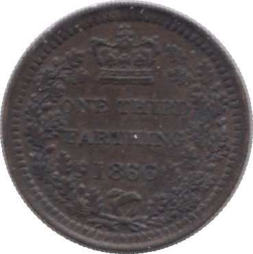 1866 ONE THIRD FARTHING ( EF ) - One Third Farthing - Cambridgeshire Coins