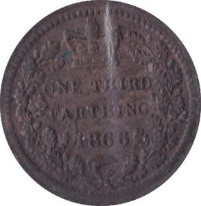1866 ONE THIRD FARTHING ( GVF ) - One Third Farthing - Cambridgeshire Coins