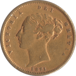 1871 GOLD HALF SOVEREIGN ( VF ) DIE 57 - Half Sovereign - Cambridgeshire Coins