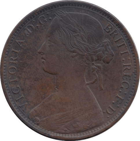 1871 QUEEN VICTORIA PENNY RARE ( GVF ) - Cambridgeshire Coins