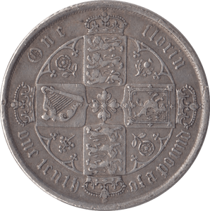1872 ONE FLORIN ( VF ) DIE 83 - FLORIN - Cambridgeshire Coins