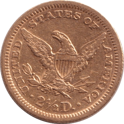 1873 TWO AN A HALF DOLLAR ( USA ) - Half Sovereign - Cambridgeshire Coins