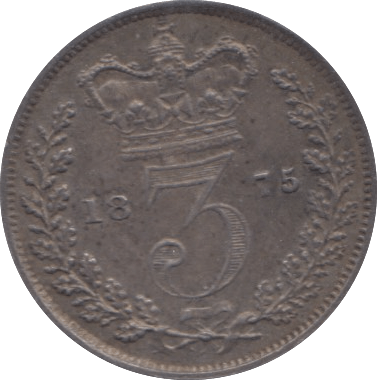 1875 THREEPENCE ( AUNC ) - Threepence - Cambridgeshire Coins