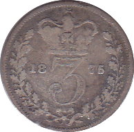 1875 THREEPENCE ( FAIR ) - Threepence - Cambridgeshire Coins