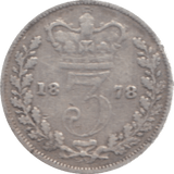 1878 THREEPENCE ( FAIR ) 4 - Threepence - Cambridgeshire Coins