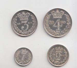 1880 MAUNDY SET VICTORIA - Maundy Set - Cambridgeshire Coins
