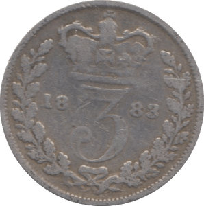 1883 THREEPENCE ( F ) 1 - Threepence - Cambridgeshire Coins