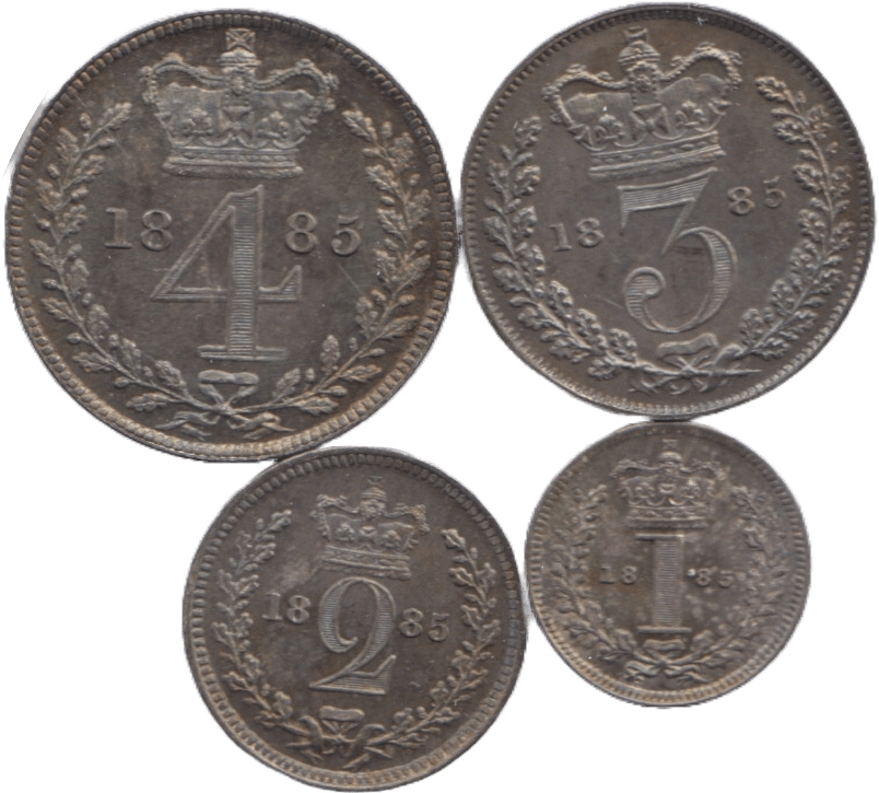 1885 MAUNDY SET VICTORIA - Maundy Set - Cambridgeshire Coins