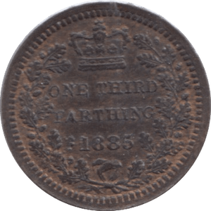1885 ONE THIRD FARTHING ( EF ) - One Third Farthing - Cambridgeshire Coins