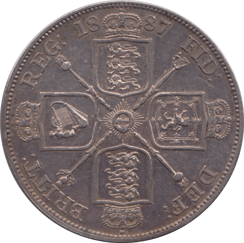 1887 DOUBLE FLORIN ( AUNC ) 9 - Double Florin - Cambridgeshire Coins