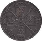 1887 DOUBLE FLORIN ( AUNC ) B - Double Florin - Cambridgeshire Coins