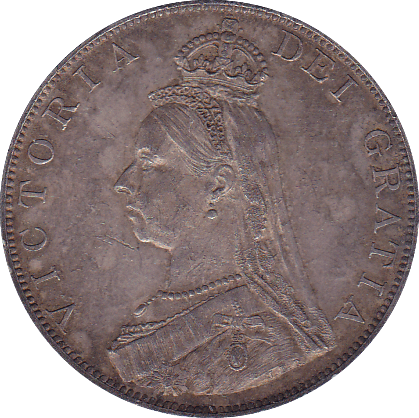 1887 DOUBLE FLORIN ( AUNC ) D - Double Florin - Cambridgeshire Coins