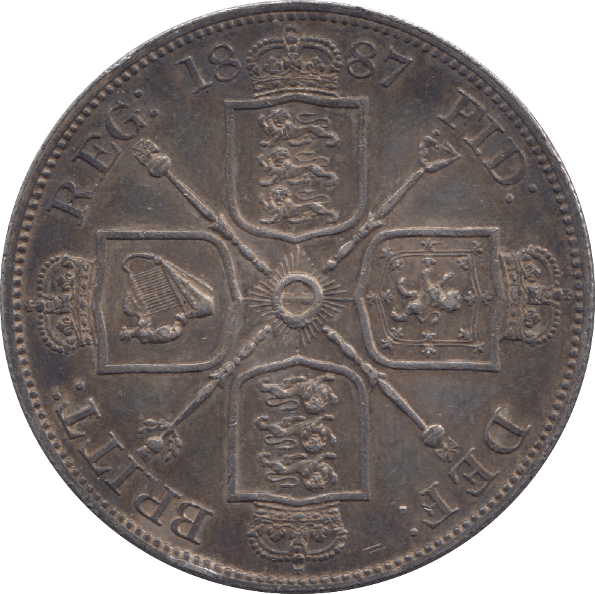 1887 DOUBLE FLORIN ( EF ) 4 - Double Florin - Cambridgeshire Coins