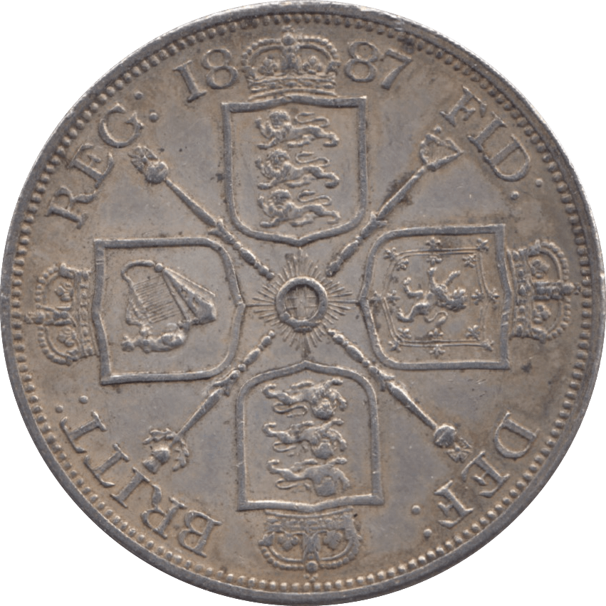 1887 DOUBLE FLORIN ( EF ) 9 - Double Florin - Cambridgeshire Coins