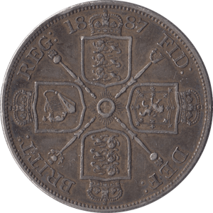 1887 DOUBLE FLORIN ( GVF ) - Double Florin - Cambridgeshire Coins