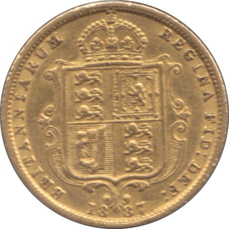 1887 GOLD HALF SOVEREIGN ( GVF ) - Half Sovereign - Cambridgeshire Coins
