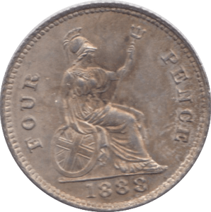 1888 FOURPENCE ( UNC ) - Fourpence - Cambridgeshire Coins