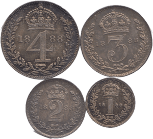 1889 MAUNDY SET VICTORIA - Maundy Set - Cambridgeshire Coins
