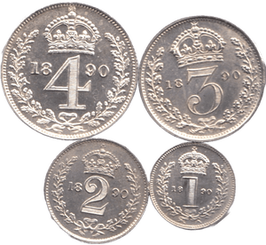 1890 MAUNDY SET VICTORIA - Maundy Set - Cambridgeshire Coins
