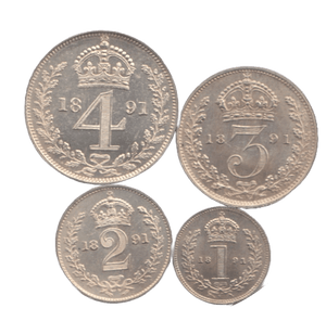 1891 MAUNDY SET VICTORIA - Maundy Set - Cambridgeshire Coins