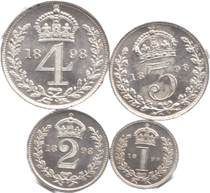 1898 MAUNDY SET VICTORIA - Maundy Set - Cambridgeshire Coins