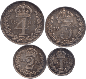 1899 MAUNDY SET VICTORIA - Maundy Set - Cambridgeshire Coins