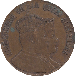 1902 KIND EDWARD MEDALLION - Token - Cambridgeshire Coins